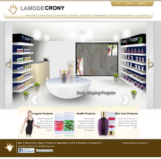 Crony Beuty | Appstronic.com | CMS, E-Commerce, Video, Multimedia Solution Provider, Puchong, Melaka Selangor Singapore Indonesia 